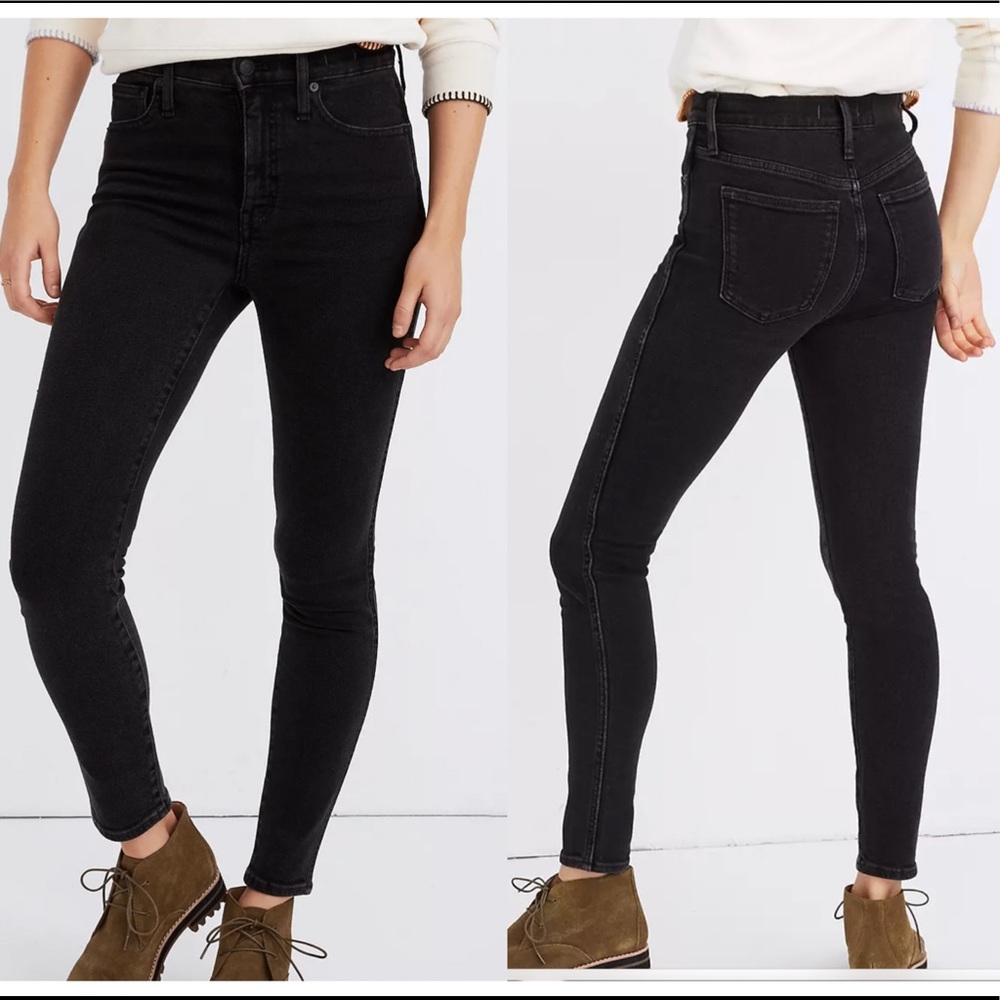 NWT Madewell 10" High-Rise Women Skinny Jeans Starkey Wash Faded Black 28 Denim